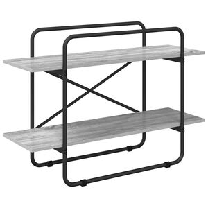 vidaXL Bokhylle 2 niv&aring;er 100 x 35 x 70 cm PB Gr&aring; Sonoma