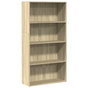 vidaXL Bokhylle sonoma eik 80x30x152 cm konstruert tre