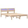 vidaXL Sengestamme med hodegjerde Brun 135 x 190 cm Massiv furu