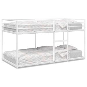 vidaXL K&oslash;yeseng uten madrass hvit 75x190 cm st&aring;l
