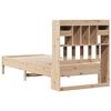 vidaXL Seng med bokhylle uten madrass 90x190 cm heltre furu