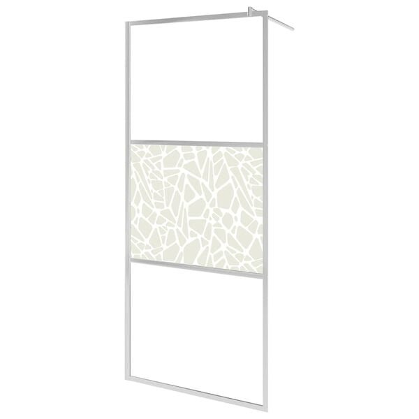 vidaXL Dusjvegg ESG-glass med steindesign 80x195 cm