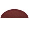 vidaXL Trappematter 30 stk 56x17x3 cm bordeaux halvrund