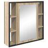 vidaXL Baderomsspeilskap Beige 60 x 16 x 60 cm Konstruert tre