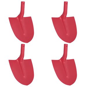 vidaXL Spadehode 4 pcs R&oslash;d 39,5 x 27,5 cm Pulverlakkert st&aring;l