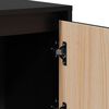vidaXL Highboard svart 110,5x35x117 cm heltre furu