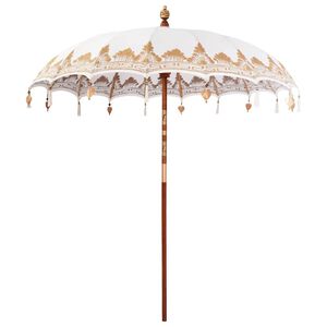 vidaXL Balinesisk Parasol Krem 215 x 215 x 260 cm