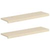 vidaXL Vinduplanker 2 stk. Hvit 100 x 30 x 2 cm Massivt Eiketre