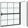 vidaXL Bade dusjvegg Svart og gjennomsiktig 116 x 68 x 128 cm