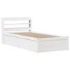 vidaXL Sengeramme med hodegavl hvit 90x190 cm heltre furu