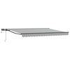 vidaXL Manuell markiseramme med LEDs Antrasitt og Hvit 4,5 &times; 3 m