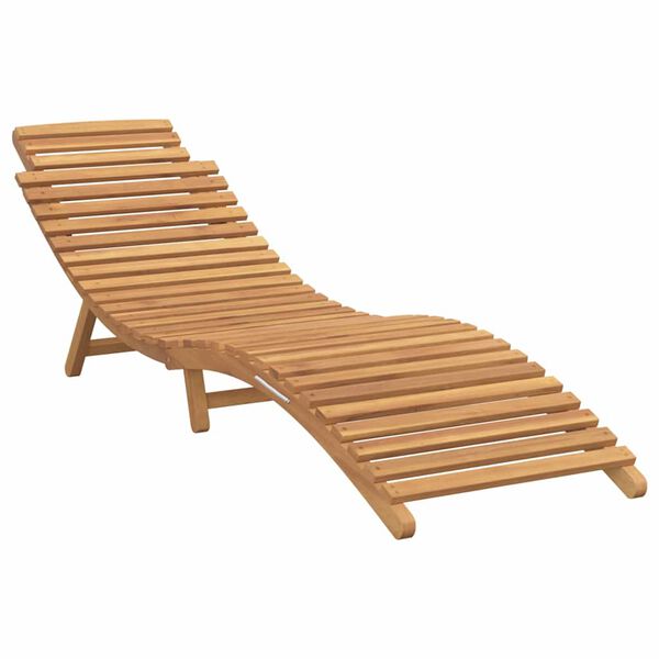 vidaXL Solstol med pute Kremhvit 188 x 55 x 59 cm Heltre teak