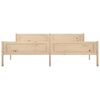 vidaXL Sengeramme heltre furu 200x200 cm