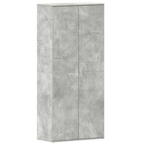 vidaXL Sko Skap 80 x 39 x 178 cm Konstruert tre Betonggr&aring;