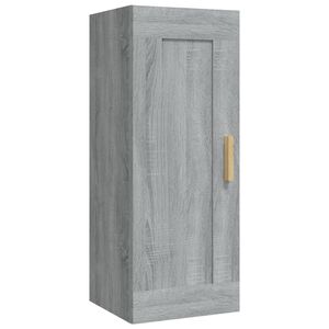 vidaXL Veggskap gr&aring; sonoma 35x34x90 cm konstruert tre