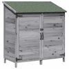 vidaXL Hagehus Gr&aring; 106,5 x 56 x 113,5 cm Konstruert tre