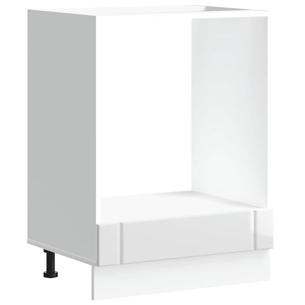 vidaXL Ovnskap Lucca høyglans hvit konstruert tre