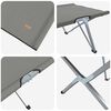vidaXL Sammenleggbar camping seng 2 pcs Gr&aring; 194 x 62.5 x 42.5 cm