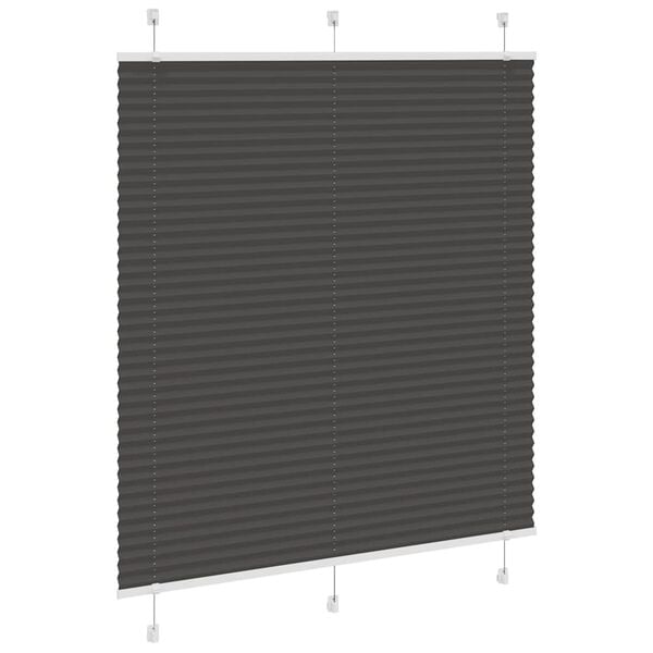 vidaXL plisségardin sort 115x150 cm Stoff Bredde 114,4 cm Polyester