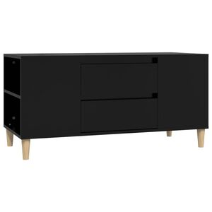 vidaXL TV-benk svart 102x44,5x50 cm konstruert tre