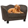 vidaXL Hundesofa brun 66x43x40 cm plysj