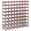 vidaXL Vinstativ for 72 flasker brun heltre furu