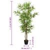vidaXL Kunstig bambustre 552 blader 120 cm grønn