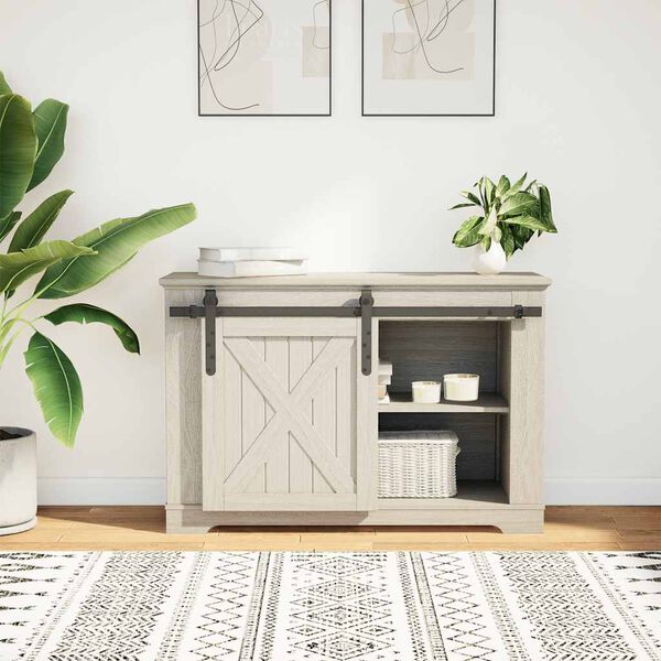 vidaXL Skyvedørsett for skap 91 cm karbonstål