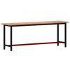 vidaXL Arbeidsbenk 220x55x81,5 cm heltre b&oslash;k og metall