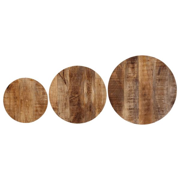 vidaXL Stablebare salongbord 3 stk heltre mango og jern