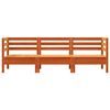 vidaXL Hagebenk 3-seters voksbrun heltre furu