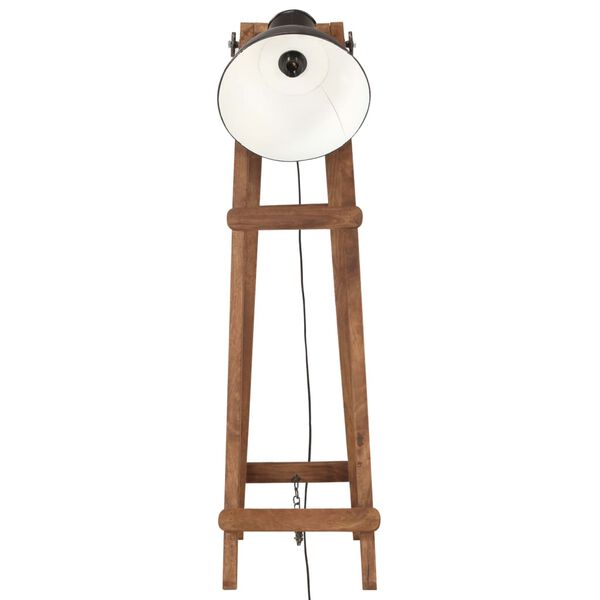 vidaXL Gulvlampe svart E27 heltre mango