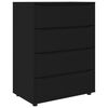 vidaXL Oppbevaringsskap 80 x 48 x 105 cm Konstruert tre Svart