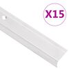 vidaXL Trappeneser L-form 15 stk aluminium 90 cm s&oslash;lv