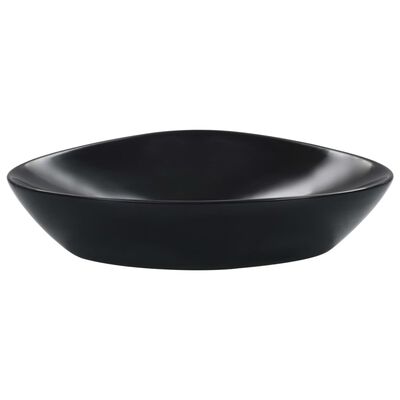 vidaXL Vask 58,5x39x14 cm keramikk svart