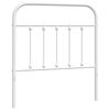 vidaXL Utskiftbar sengegavl i metall hvit 90 cm