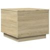 vidaXL Salongbord med LED-lys sonoma eik 50x50x40 cm
