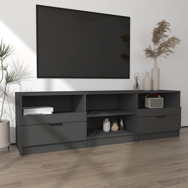 vidaXL TV-benk svart 150x33,5x45 cm konstruert tre