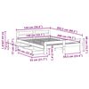 vidaXL Sengeramme uten madrass hvit 140x200 cm heltre furu