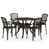 vidaXL Bistrosett 5 deler st&oslash;pt aluminium bronse