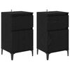 vidaXL Nattbordskap 2 stk. Svart Eik 40 x 35 x 70 cm Konstruert tre