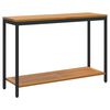vidaXL Utebord med lagring Naturlig og svart 110 x 35 x 75 cm