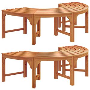 vidaXL Trebens 2 pcs Naturlig 160 x 80 x 45cm Solid Eucalyptus Tre