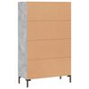 vidaXL Highboard betonggr&aring; 69,5x31x115 cm konstruert tre