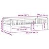 vidaXL Sengeramme uten madrass 100x200 cm heltre furu