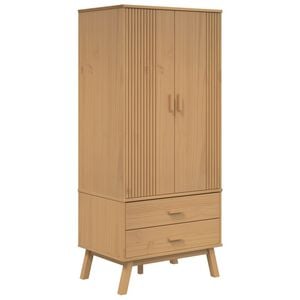 vidaXL Garderobe OLDEN brun 76,5x53x172 cm heltre furu