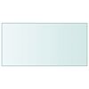 vidaXL Bordplate gjennomsiktig 50x100 cm herdet glass