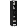 vidaXL Highboard svart 34,5x32,5x180 cm konstruert tre