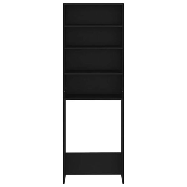 vidaXL Vaskemaskinskap svart 64x24x190 cm