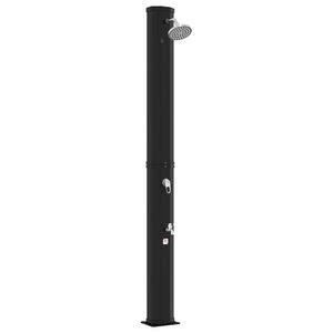 vidaXL SolDusj med dusjhode og kran 40 l PVC, ABS, Sinklegering Svart